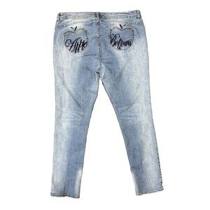 Y2K Apple Bottom Jeans Nelly Plus Size 20 Light Wash Gold Accented 2000s